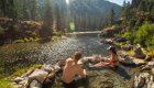 Hot springs along the salmon river in idaho