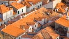 tile roofs in croatia town