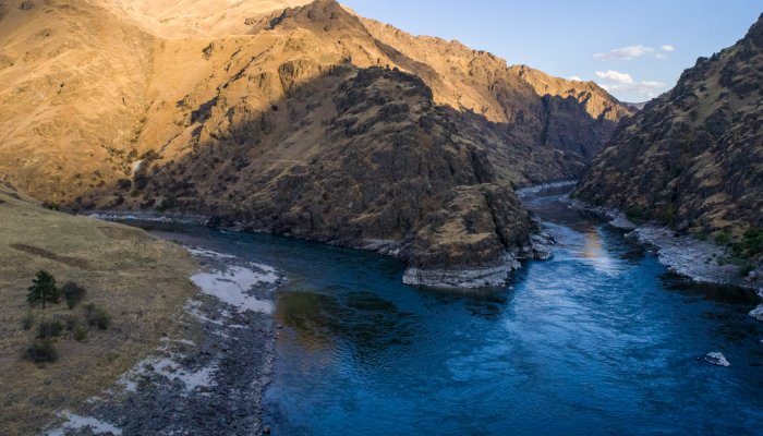 confluence of snake and salmon river in idaho
